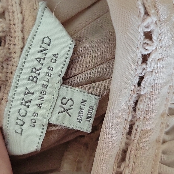 LUCKY BRAND Floral Embroidered Blouse US XS - Picture 10 of 13